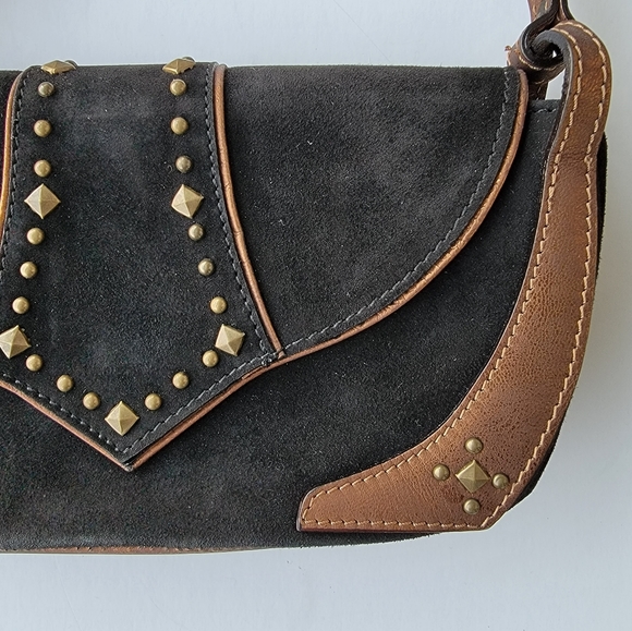 Couture Donald J Pliner Suede Leather Handbag Made in the Mountains of Italy - Picture 3 of 16